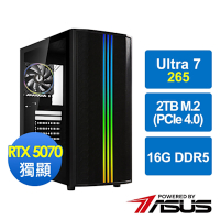 華碩B860平台[熱火鬥將]Ultra 7 265/16G/RTX 5070/2TB_M2