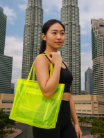 Tote Bag Mika Transparan Jumbo  Tas PVC Waterproof Stylish | Muat Laptop & Barang Banyak
