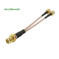 SMA Female to Dual SMA Male RG316 Cable Connector Splitter WiFi Antenna for 4G LTE Home Phone Router Gateway Modem