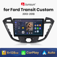 Junsun V1 AI Voice Wireless CarPlay Android Auto Radio For Ford Transit Custom 2013-2018 4G Car Multimedia GPS 2din autoradio