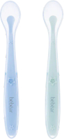 Bộ 2 muỗng silicone Bebear (Xanh dương+ Xanh lá, BS7540)