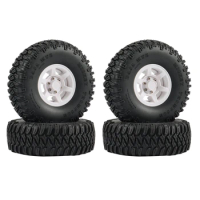 4PCS 1.55Inch Beadlock Wheel Rim Tires Tyre For RC Crawler Car Axial Jr 90069 D90 TF2 Tamiya CC01 LC70 MST JIMNY