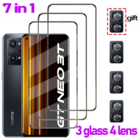 1~7Pcs,Glass For Realme GT Neo 3T Tempered Glass Realme GT 2 Pro GT2 Screen Protector Realmi GT Master Edition Smartphone Protective Film Camera lens Realme Q5 Pro Safety Glasses Realme GT Neo 2 3 T