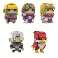 MOC Zeldaed Brickheadz Fierce Deity Princess Crimson Loftwing Building Blocks Game Action Figures Cute Model Bricks Toys Gifts
