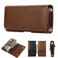 Leather Magnetic Phone Case Pouch For vivo X100 X90 Pro Plus Flip Case Belt Waist Bag For VIVO X90S X80 Lite X Note X60t X70 X51