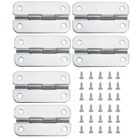 6pcs Refrigerator Hinge Stainless Steel Cooler Hinges Replacement Set Igloo Ice Chests Reefer Container Outdoor Cooking Parts