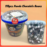【Makanan Ringan】 110pcs x2.8g Hepin Panda Chocolate Beans dalam bekas (2biji/pcs)