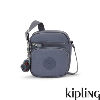 Kipling 灰調寧靜藍多袋小巧斜背包-RON