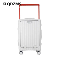 KLQDZMS Luggage with Wheels Travel Bag Laptop Boarding Case Front Opening Aluminum Frame Trolley Case 20 Inch Cabin Suitcase