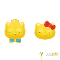 【Just Gold 鎮金店】Kitty &amp; Daniel 浪漫約定純金系列 黃金耳環