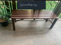 3V Benno Powder Coating Bench Chair Long Garden Chair Guest Outdoor Chair Kerusi Besi