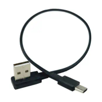 USB-C Type C Male Left Right UP Down Angled 90 Degree to USB 2.0 Male Data Cable USB Type-c Flat Cable 0.1m/0.2m/0.5m