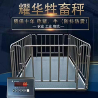 公司貨 免運可開票 上海耀華地磅秤防抖防控稱豬牛地磅加厚帶圍欄3噸無線地磅電子稱