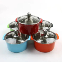 Household Mini Hot Pot Multi-Function Cooker Pot Dormitory Skillet Noodle Pot For One Person Stainless Steel Cup