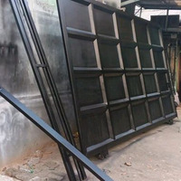 Pagar Besi Minimalis Modern Full Plat Hollow Hitam | Pagar Dorong Custom Rumah Ruko
