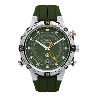 Jam Tangan Pria Timex Expedition TW2Y14400 Tide Temp Compass Green Dial Green Silicone Strap Multico
