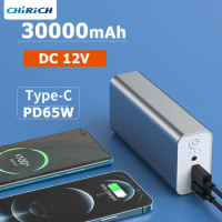 30000mAh 65W Power Bank External Spare Battery USB C DC Portable Fast Charge Large Capacity Powerbank for Laptop iPhone Samsung
