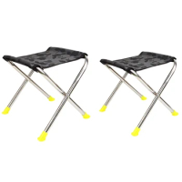 Stainless Steel Folding Chair Folding Stool Pony Zha Portable Outdoor Camping Fishing Chair Household Stool
