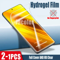 1-2PCS Full Cover Hydrogel Film For Xiaomi Poco X3 GT NFC Pro Xiomi Poca X 3 3GT 3Pro 3NFC X3Pro X3NFC X3GT Gel Screen Protector