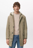 MANGO Man Quilted Parka with Water-Repellent Hood