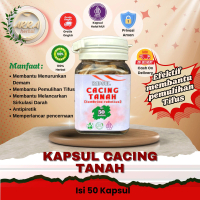 Kapsul Cacing Tanah lumbricu rubellus herbal asli isi 50 Kapsul Menurunkan Demam