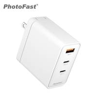 【現折$50 最高回饋3000點】PhotoFast A1 Charge 65W氮化鎵三孔充電器 白