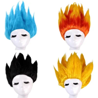 Cosplay Costume Wig for Kids- Fluffy Saiyan Lianhua Head Style of Dragon Ball Son Goku with Gold Wig