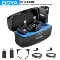 BOYA BOYAMIC Professional Wireless Lavalier Lapel Microphone for iPhone Android Camera Youtube Streaming Record Interview Vlog