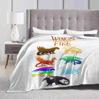 Wings Of Fire Tribes Super Warm Soft Blankets Throw On Sofa / Bed / Travel Wings Of Fire Wof Tribes Dragons Elements Elemental