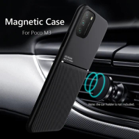 For Xiaomi Poco M3 Case Car Magnetic Leather Cover Soft Frame Protect Funda On For Poco M3 Pro PocoM3 Pro 5G Phone Cases Capa