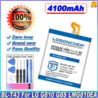 LOSONCOER BL-T43 4100mAh Battery For LG G810, G8S ThinQ, G8S ThinQ Global, LMG810EA, LMG810EAW, LM-G810EAW LM-G810 Batteries
