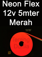 Lampu LED Neon Flex Merah LED Strip Flexibel 5 Meter 12v Lampu Selang