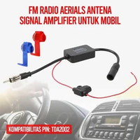 Podofo Antena Penguat Sinyal Radio FM Mobil - Kualitas Siaran Lebih Jernih, Minim Gangguan IH Hitam