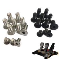 11Pcs Screws Set for Fanatec V3 V2 V1 Pedals - Replacement Screws Silver/Black