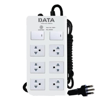 รางปลั๊กไฟ(มอก.) 6 ช่อง 3 เมตร ขาว DATA DT6218