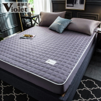 紫羅蘭40支全棉加厚夾棉床笠床罩床墊套單件純棉席夢思保護防塵罩