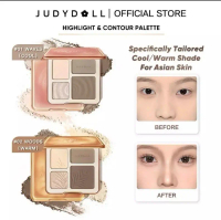 [Buy 1 Take 1] 【ของแท้ 100%】JUDYDOLL Highlight & Contour 9g จูดี้ดอล พาเลทไฮไลท์และคอนทัวร์ 02 Wood 