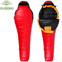 EUSEBIO羽絨睡袋成人鴨絨秋冬季戶外露營加厚保暖室內可拼接睡袋
