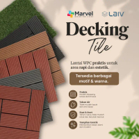 Decking kayu WPC Decking Tiles Marvel Lantai Outdoor Teras Taman Kolam Renang