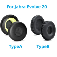 1Pair Leather Ear Pads Cushion Cover Earpads Replacement for JABRA Evolve 20 20se 30 30II 40 65 65+ 75 75+ uc ms Headset