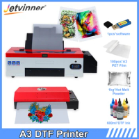 DTF Printer A3 DTF Printer For EPSON L1800 T shirt Printing Machine DTF Transfer Film Printer For Hoodies all Fabric Print