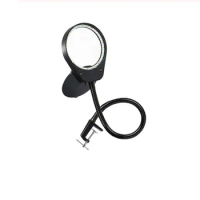 3X 10X Desk Clip-on Magnifying Glass Lamp Loupe Lighted Illuminated Optical Magnifier For PCB Inspection Beauty Dentistry 8X15X