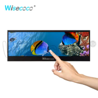 Wisecoco 14 Inch 4K Portable Monitor 3840*1100 Type-C USB Stretched Bar 14" Touch Screen Car Sub-monitor Gaming Console