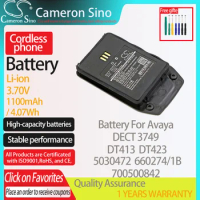 CameronSino Battery for Avaya DECT 3749 DT413 DT423 fits Avaya 5030472 660274/1B 700500842 Cordless phone Battery 1100mAh 3.70V
