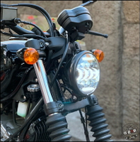 輕騎大韓GV300s直上直插摩托車改裝LED高亮前大燈日行透鏡遠近光