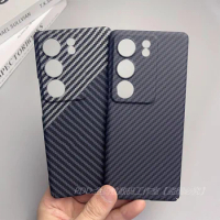 Case For Vivo V29 Pro 5G PC Carbon Fiber Texture Pattern Matte Hard Phone Back Cover For Vivo V 29 Slim Thin Shell Bumper