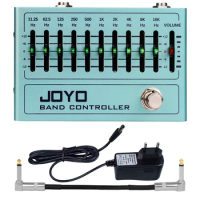JOYO Guitar Effect Pedal R-12 BAND CONTROLLER Equalizer Pedal 31.25Hz-16kHz 10 Band EQ for 4/5/6/7 String Electric Guitar Bass