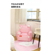 千鳥格紋緊湊型沙發( 粉紅色 尺寸(cm)寬60×深60×高60)-NH002501472 