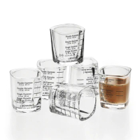 Measuring Cup Glass 60ml Espresso Coffee Ounce Roasting Square Baking Measuring Cup with Scale Glass Measuring Cup