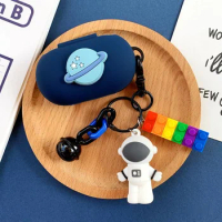 Cute Astronaut Silicone Cover for Samsung Galaxy Buds / Buds Plus Bluetooth Earphone Case Charging Box Bag for Galaxy Buds Buds+